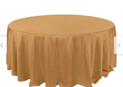 Gold table linens